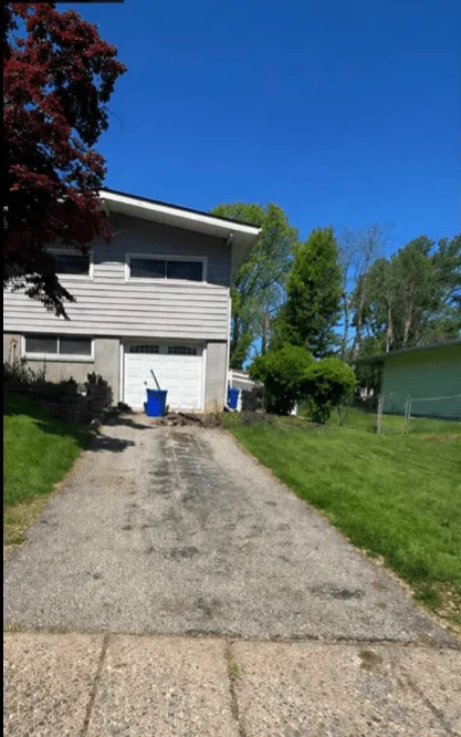 Residential driveway before sealcoating